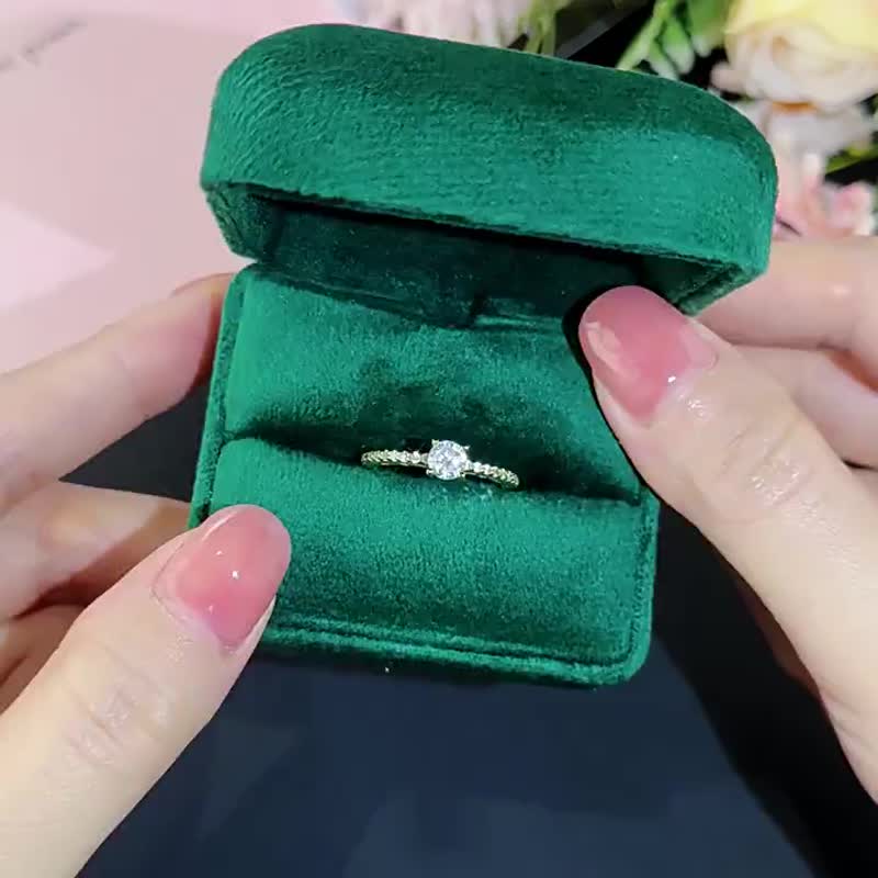 高碳鑽戒指 交換禮物 - 戒指 - 寶石 