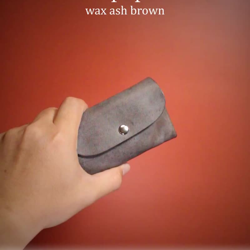 wraps plus card key case - Keychains - Genuine Leather Gray