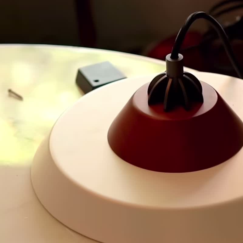 Far Mini 現代中古胡桃木實木吊燈 - 燈具/燈飾 - 木頭 白色