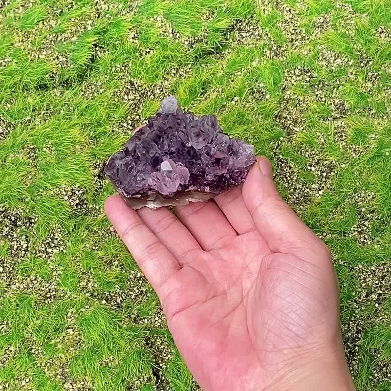 Promote wealth and bring good luck - raw leather raw ore geometric amethyst cluster amethyst prosperous wealth degaussing purification fast shipping - Items for Display - Crystal Purple