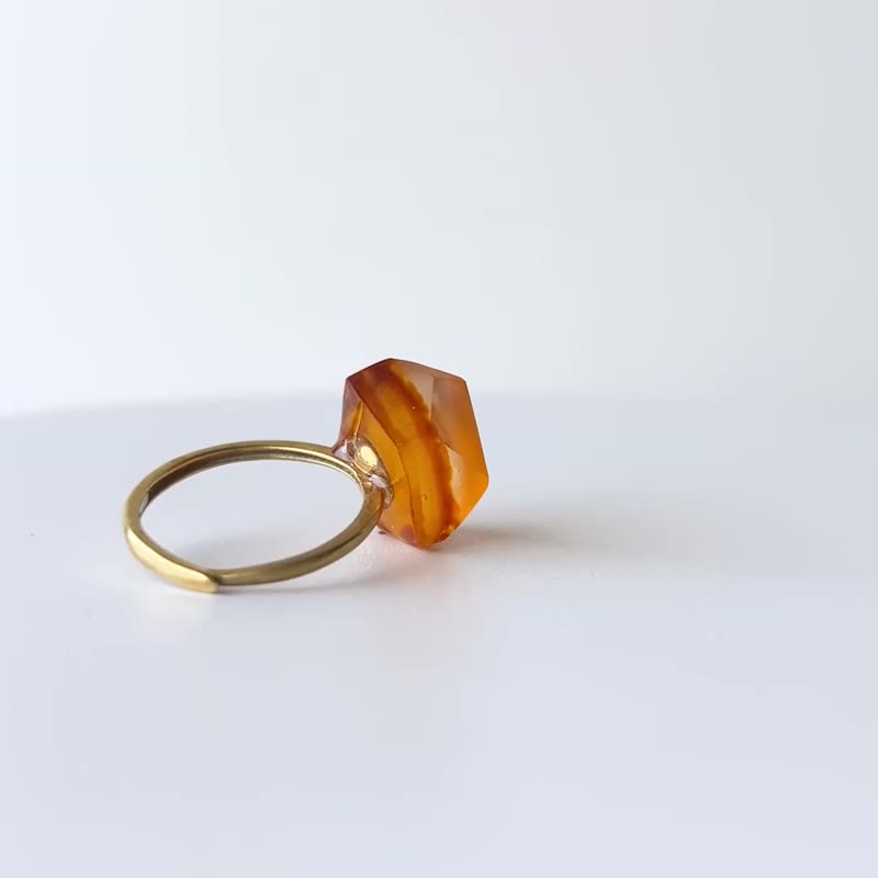 Frames ring /crystals/gem fire 4-b/silver925/type-C - 戒指 - 純銀 黃色