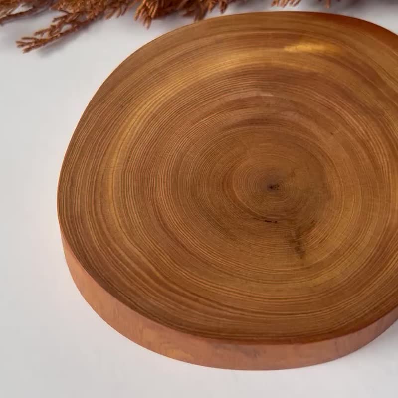 Taiwan Xiao Nan's elegant and large annual ring wood grain coaster - permanently emitting the fragrance of wood - Coasters - Wood 