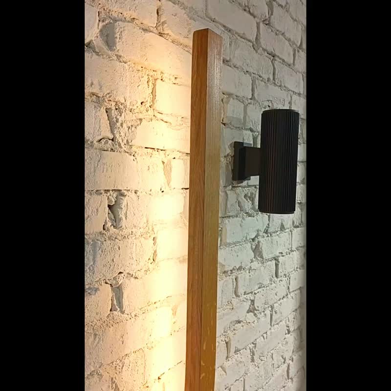 Wood wall sconce Modern wall sconce Plug in wall sconce Wall light fixture - Lighting - Wood 