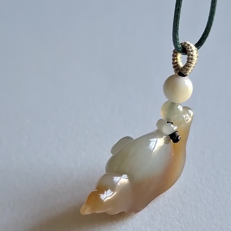 和田玉'安居樂業'蝸牛吊墜 | 和田玉玉墜玉器 - 項鍊 - 玉石 