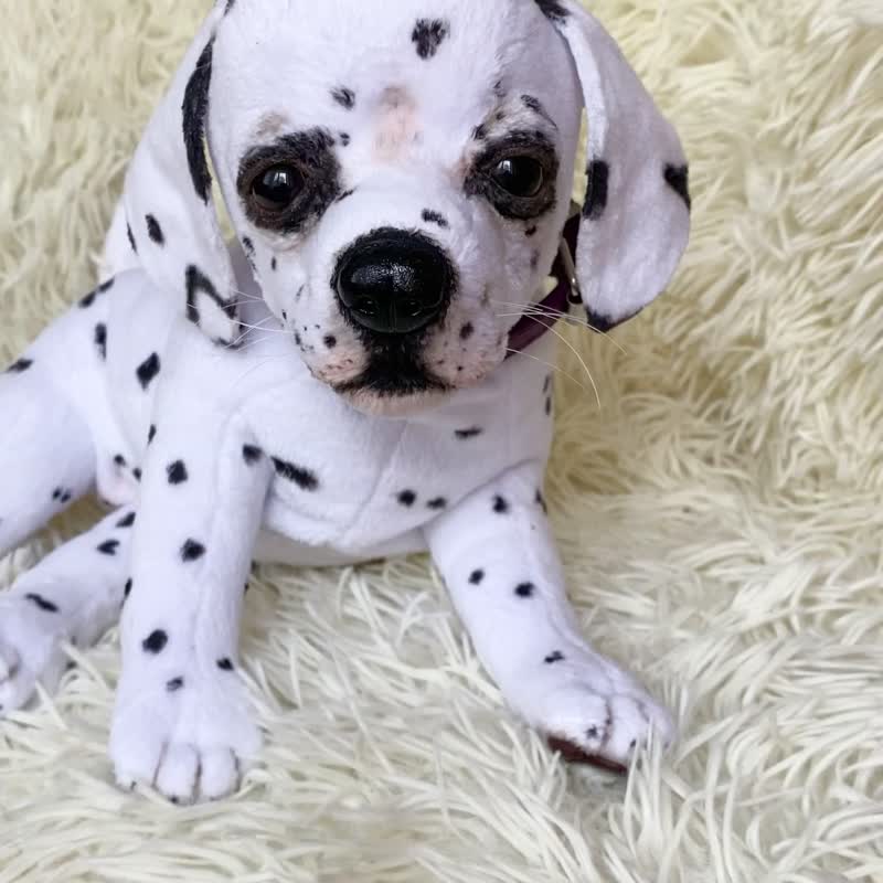 Dalmatians puppy realistic toy - ตุ๊กตา - เส้นใยสังเคราะห์ ขาว